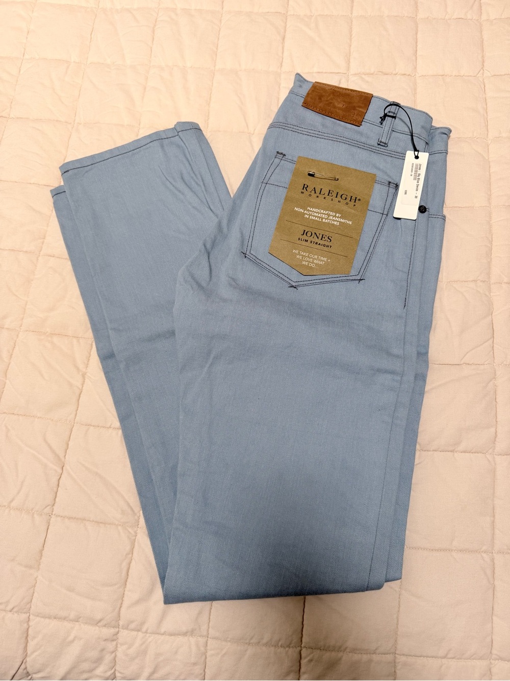 Jones Slim Straight Denim Jeans -Sky Blue